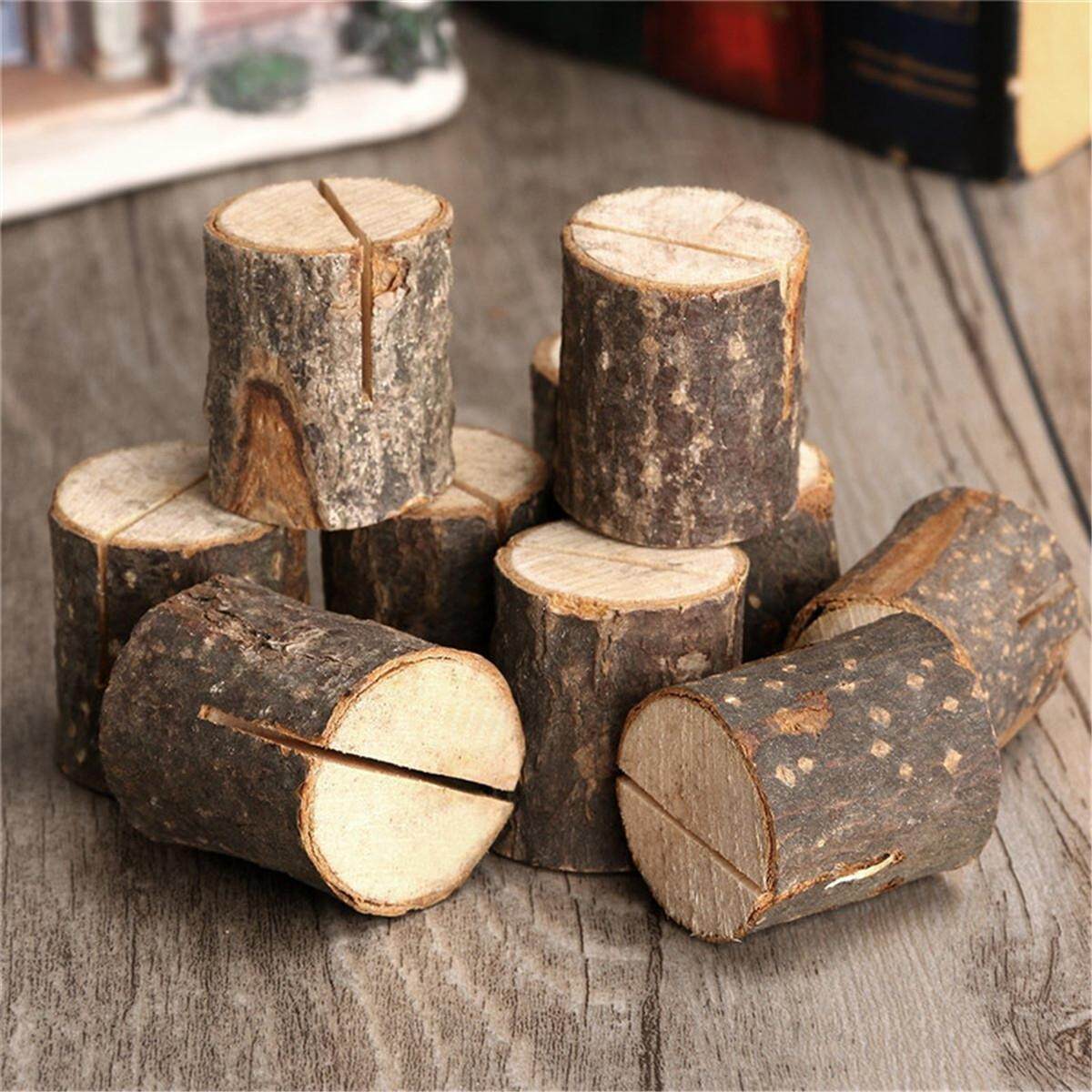 Wooden Log Stump Sticky Seat Photo Clip Creative Home Diy Wooden Stake Decorative Ornament Wedding Crafts