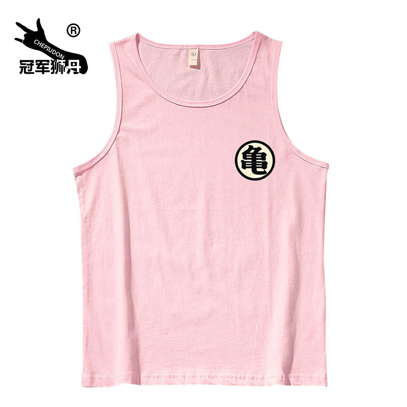 Nhật Bản Dragon Pearl Nam Bảy Dragon Pearl Ngộ Không Quần áo Rùa Tiên Rùa Lời áo thun thể thao phù hợp với tập thể dục vest triều cát vai TEE