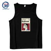 Mùa hè gió không tay áo thun hip hop ulzzang quần áo siêu lửa tay áo ngắn nam vest vest áo 3 lỗ nam