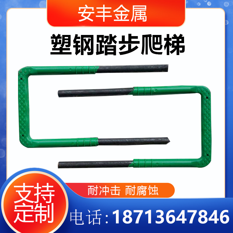 Plastic steel stepping ladder straight ladder road sewage well cellar inspection well nodular cast iron municipal engineering semi-enclosed wall