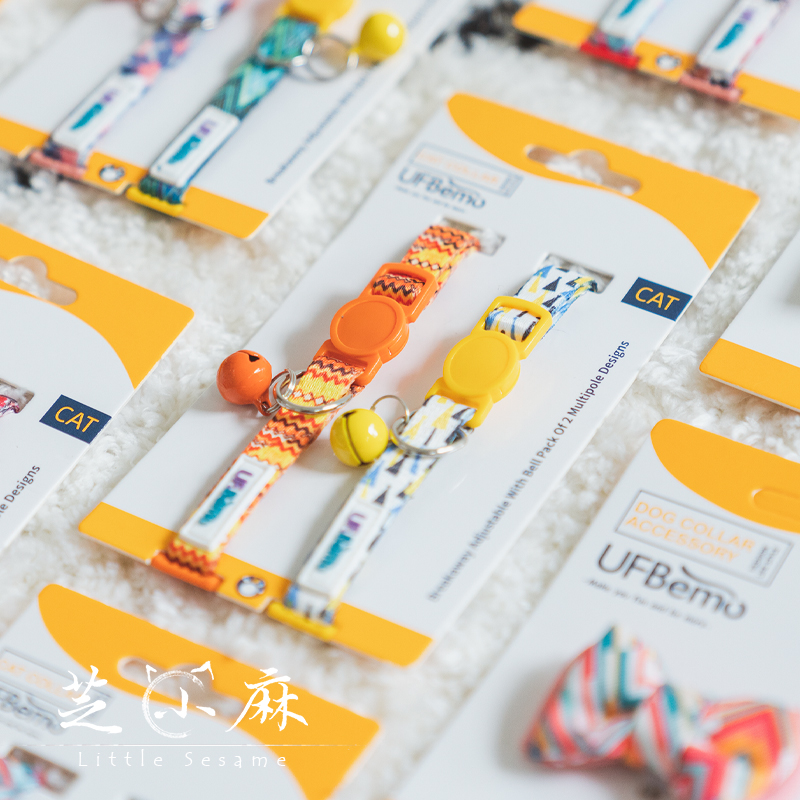 2 clothes for export Europe and America Cat Bell Item Ring Neck Ornament Safety Buckle Not Cat butterfly knot kitty Item circle