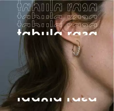 TR) official agent German imported Saskia Diez single freshwater pearl hoop rose gold earrings