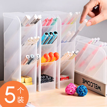 Slow work oblique plug pen holder Creative fashion cute storage box Stationery storage Transparent Nordic personality simple female ins Student desktop office oblique plug acrylic multi-function pen barrel large capacity