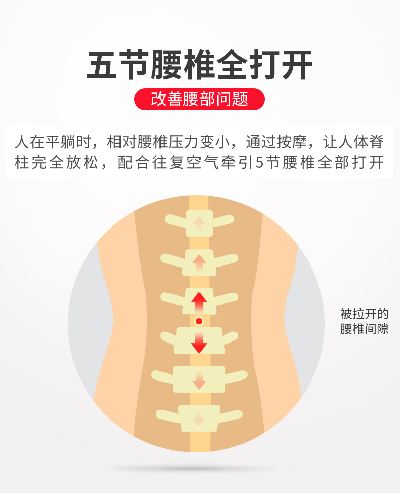 璐瑶 高配版 腰椎牵引按摩仪 智能双气囊拉伸 图8