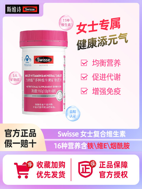 Swisse Women's Multivitamin B Complex Mineral Supplement Nicotinamide Folic Acid Official Authentic Product