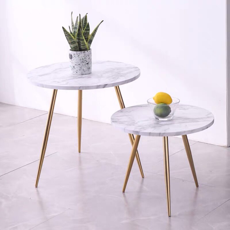 Net Red Wind Ins Denver Tea Table Small Round Table Balcony Casual White Round Mesh Red Nordic Combined Tea Table Metal