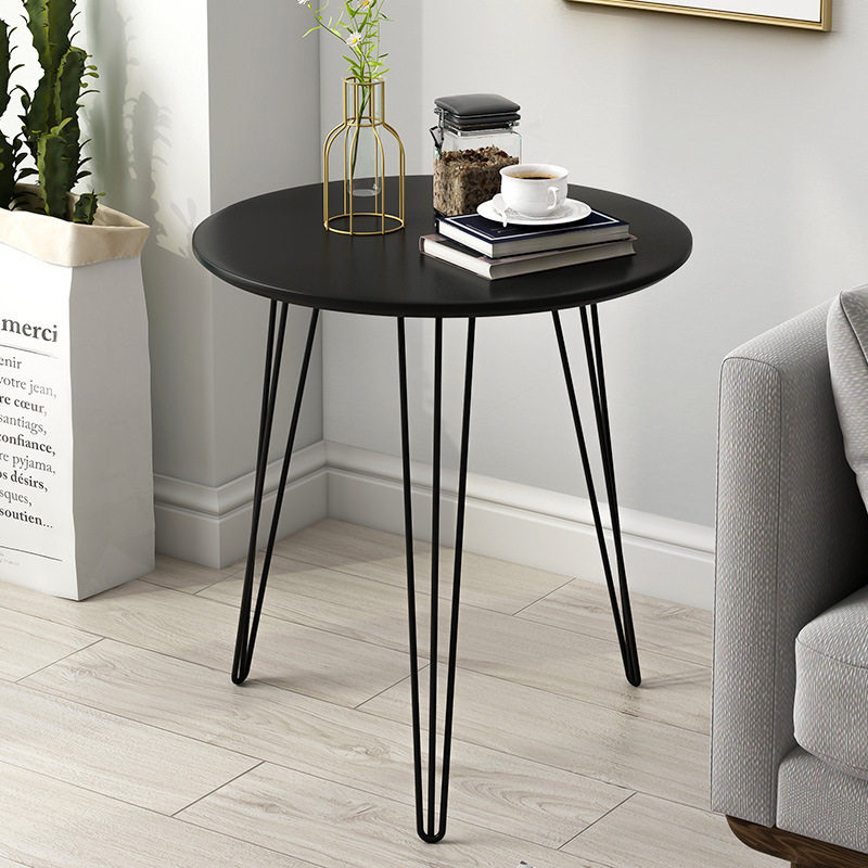 Nordic light luxury iron small coffee table living room simple modern new design sofa side table square coffee table bedside round table