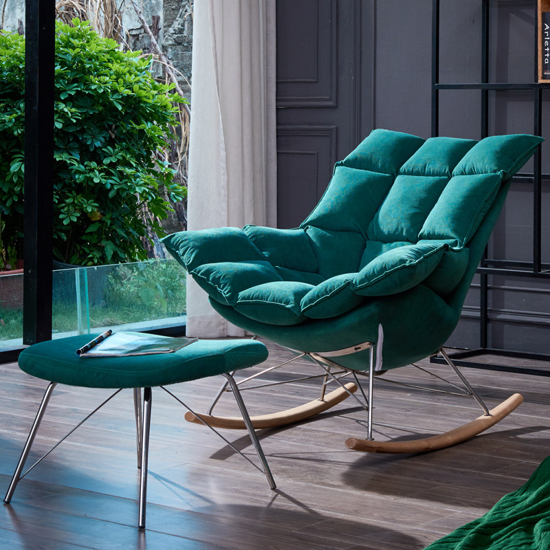 Nordic Creative Rocking Chair Single Sofa Light Extravagant Modern Adult Rocking Chair Afternoon Nap Balcony Casual Chair Sloth Chair