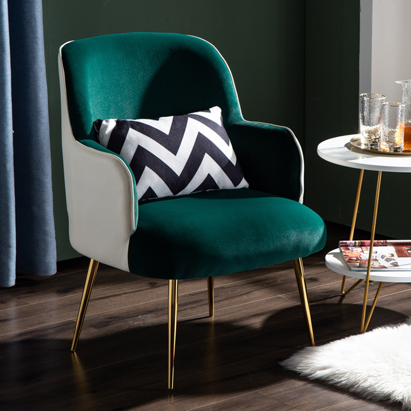 Nordic Single Sofa Lazy Mini Living Room Balcony Table and Chair Combined Dressing Chair Lightweight Bedroom Sofa Chair