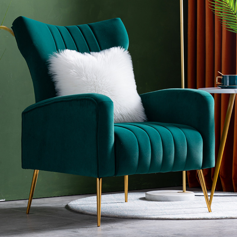 Single sofa small apartment Nordic clothing store American high back net celebrity tiger chair light luxury bedroom small sofa