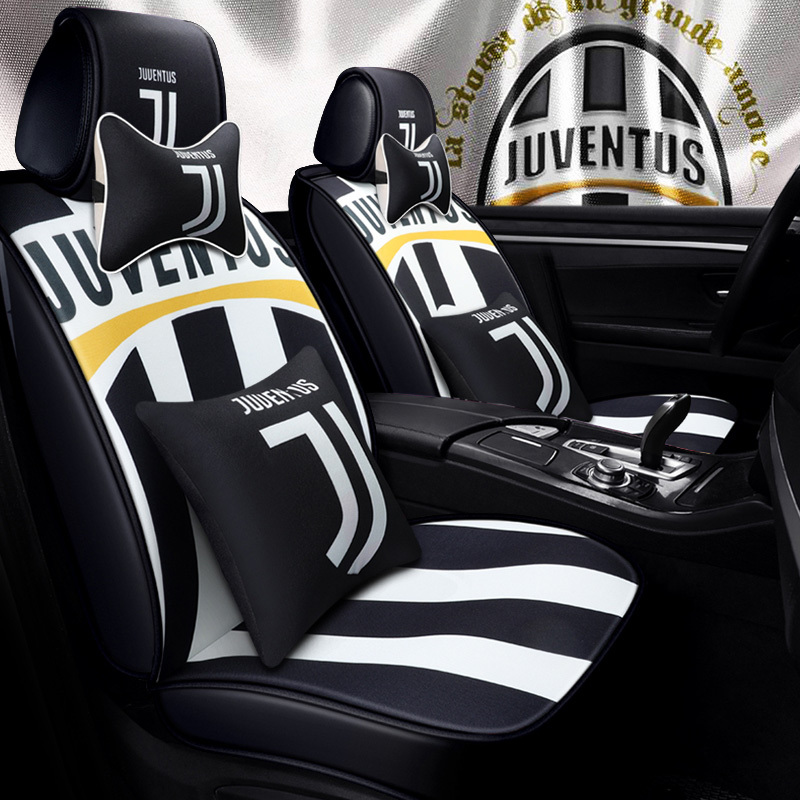 Cristiano Ronaldo and Lionel Messi Jersey Football Car Seat Cover, All-Season Universal Seat Cover, Full Surround Special Modified Seat Cushion for Summer