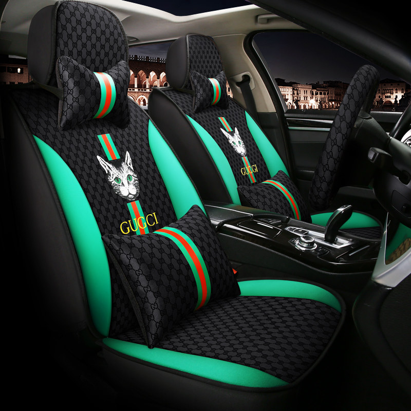 Tide Card Personality Mesh Red Special With Car Seat Cover Cartoon Cushion Full Surround Summer Seat Cover All Season Universal Full Package