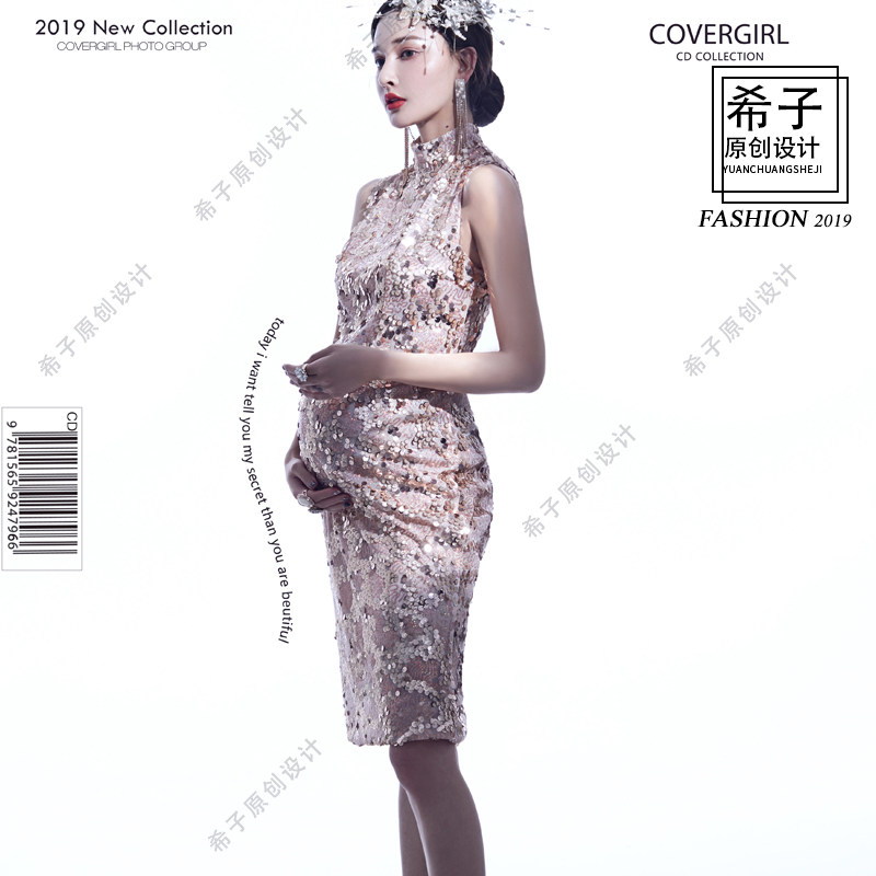Photo studio maternity photography clothing 2019 exhibition new dress sexy fashion theme photo luxury atmosphere