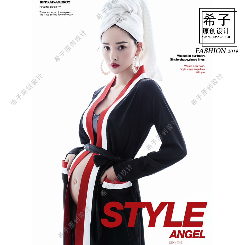 Exhibition new 2019 fashion hot mom photo studio photography clothing sexy theme photo fashion photography maternity clothing