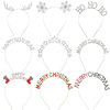 European and American alloy crystal headband hair accessories Christmas antler headband Merry Christmas snowflake headband