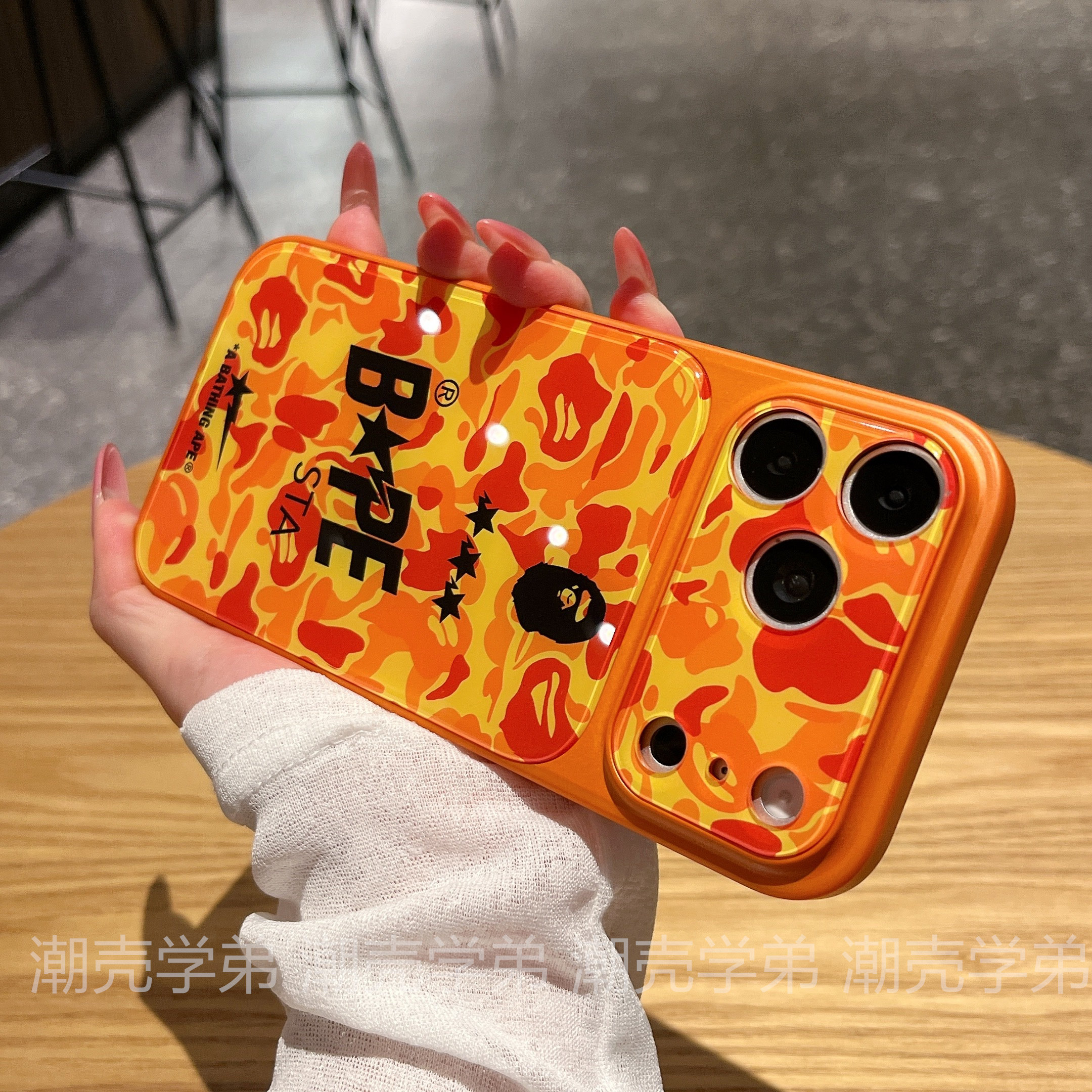 BAPE Ape Head Camo Frosted Full Coverage Drop-Proof iPhone Case