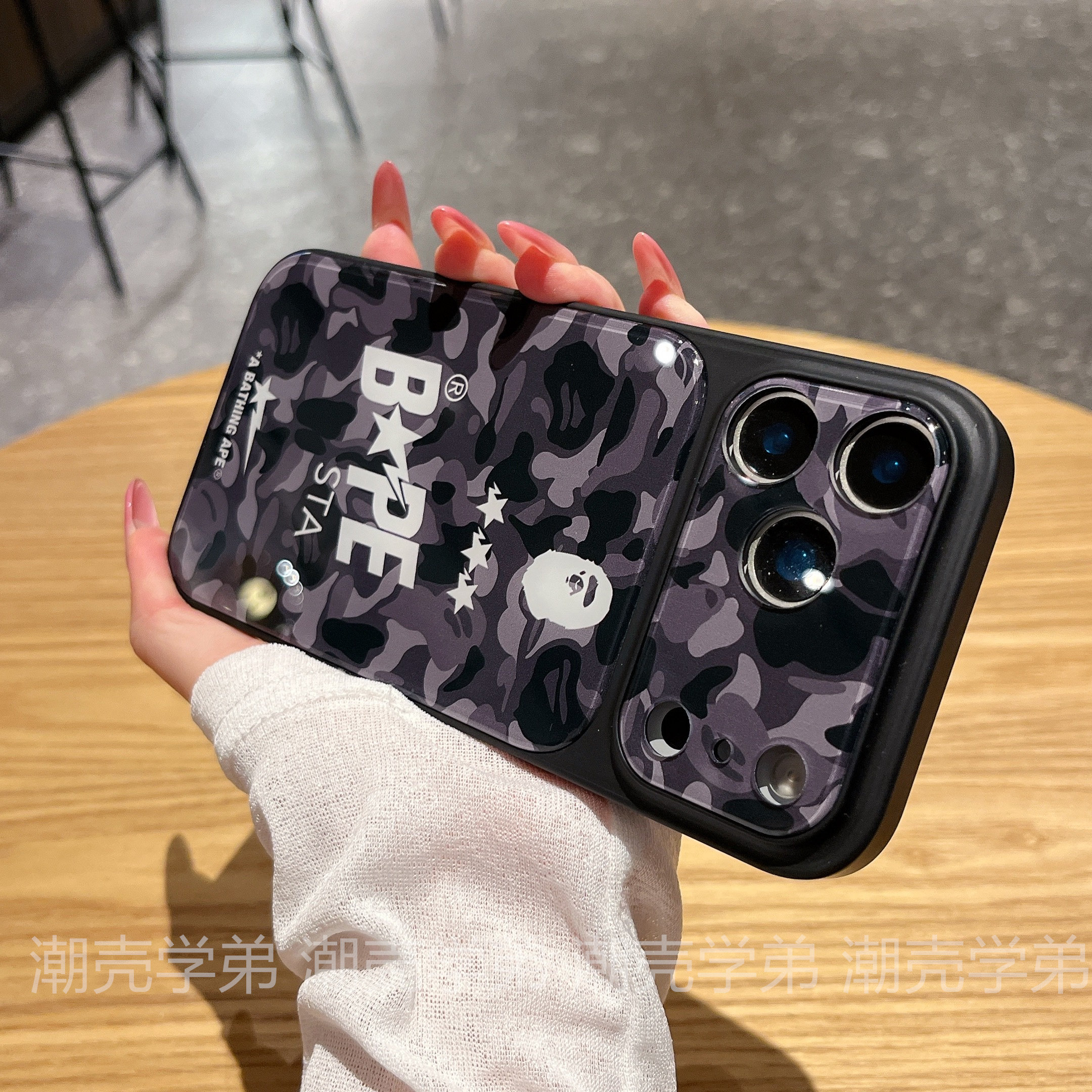 BAPE Ape Head Camo Frosted Full Coverage Drop-Proof iPhone Case