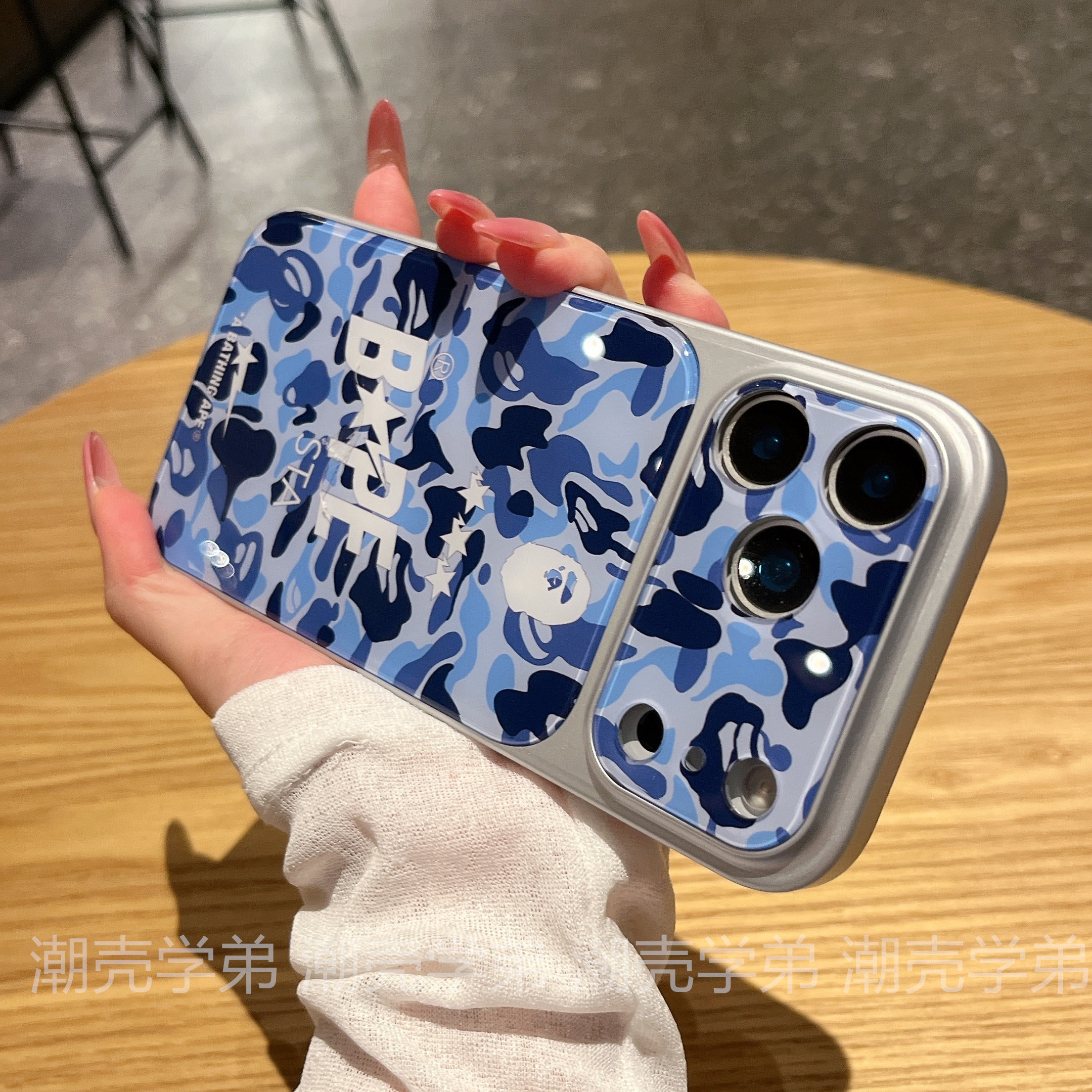 BAPE Ape Head Camo Frosted Full Coverage Drop-Proof iPhone Case