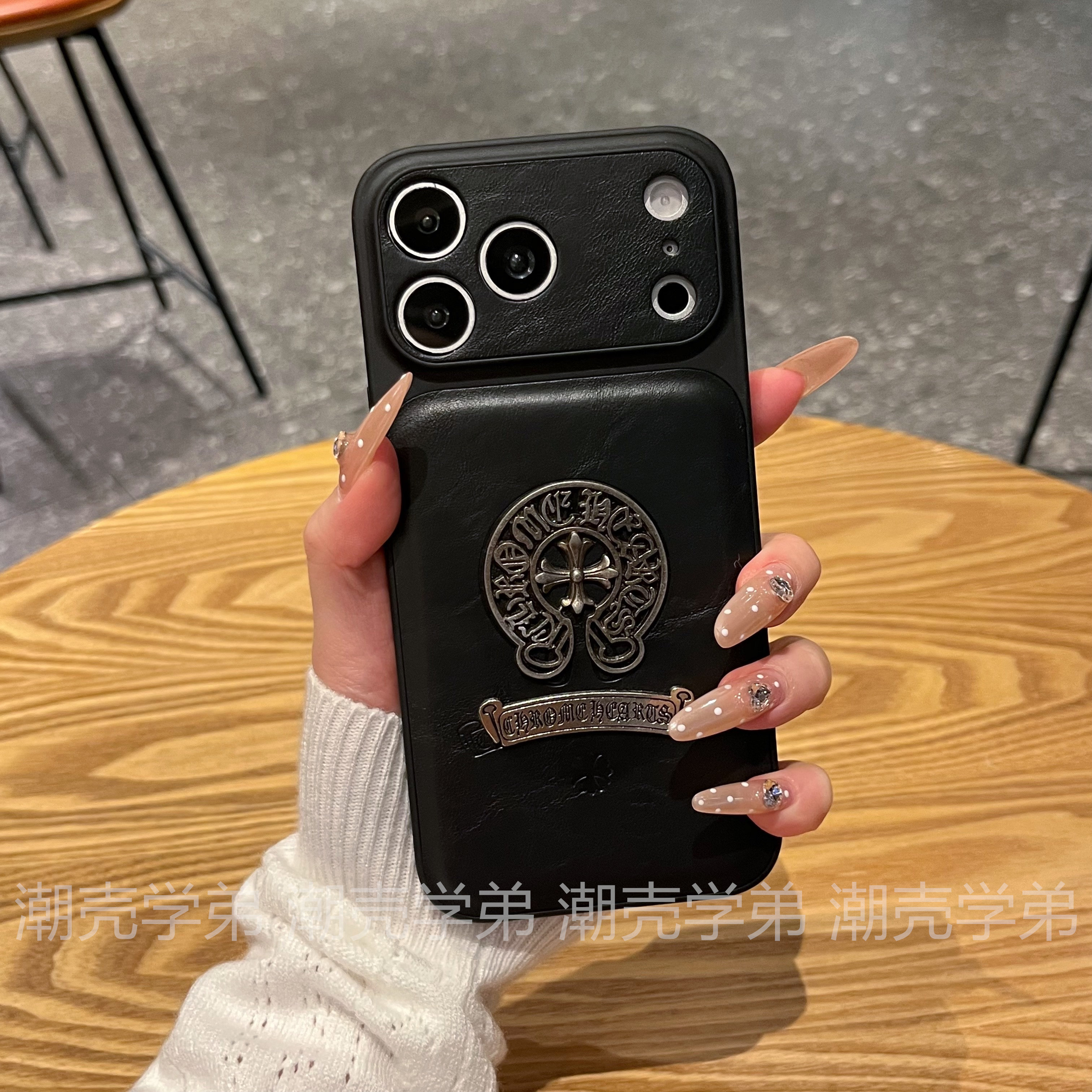Chrome Hearts Emblem Floral iPhone Case