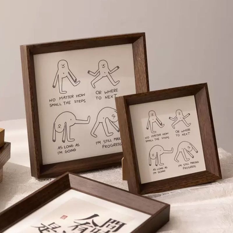 High-End Creative Square Small Photo Frame for Tabletop or Wall Hanging, Suitable for Framing Oil Pastels and Children's Artwork, Simple Display Frame