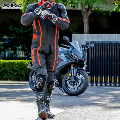 SBK racing suit one-piece leather motorcycle riding men's motorcycle suit Women's four seasons breathable slim-fitting racing suit