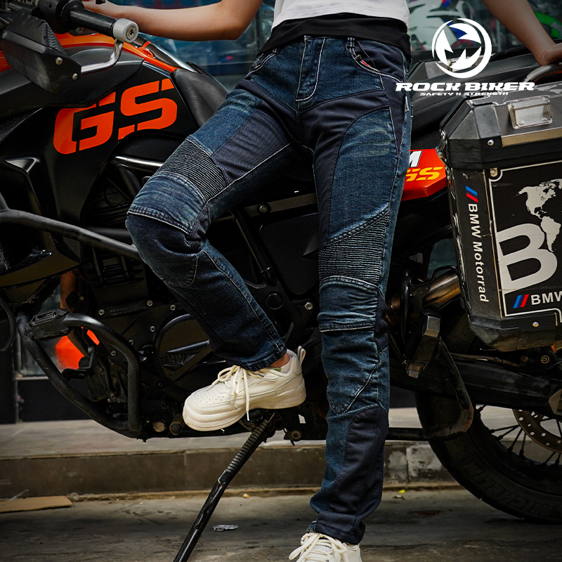 ROCK BIKER motorcycle riding jeans men Kevlar drop-proof motorcycle racing four seasons casual straight pants