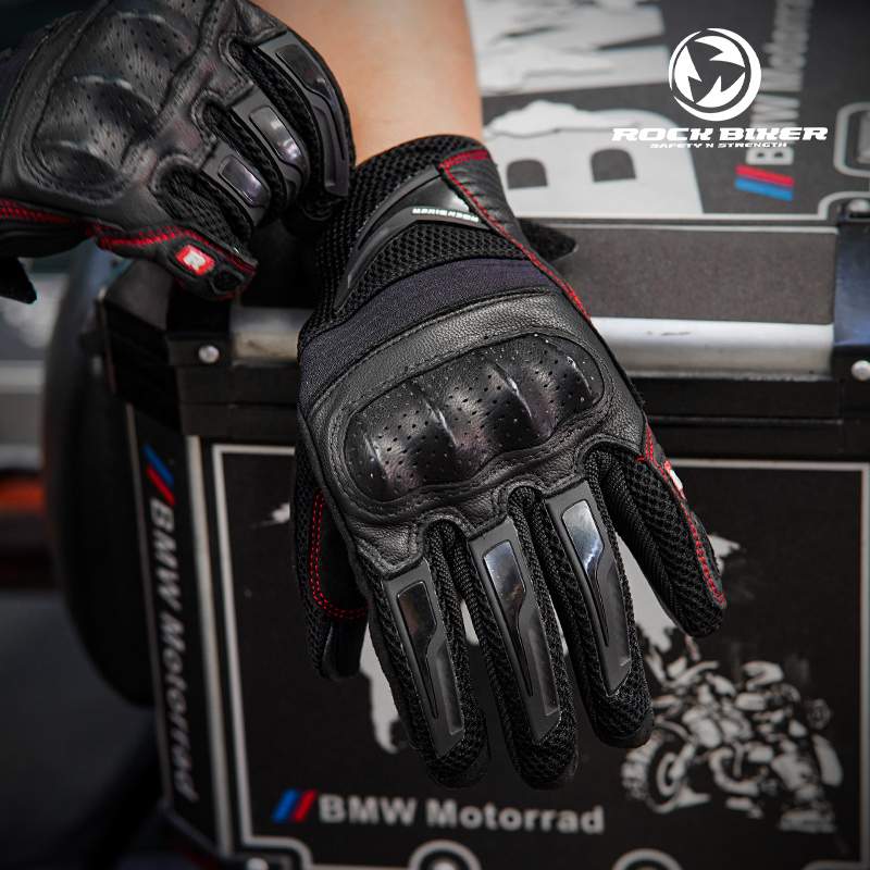 ROCK BIKER motorcycle riding gloves men's summer thin breathable BMW blue