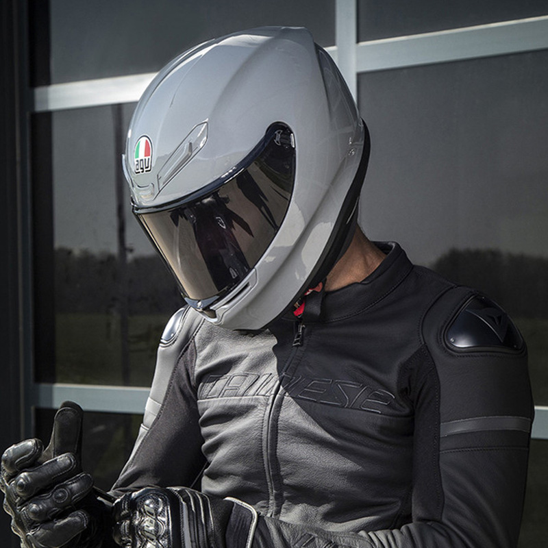 AGV K6 Helmet Motorcycle Motorcycle Full Helmet Full Cover Racing Running Helmet Men's and Women's Four Seasons Universal Transparent Comfort Helmet