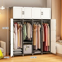 [▼Дополнено ножками шкафа] Утолщенные 16 дверей и 4 подвески — серые и белые (❤Популярный выбор❤)