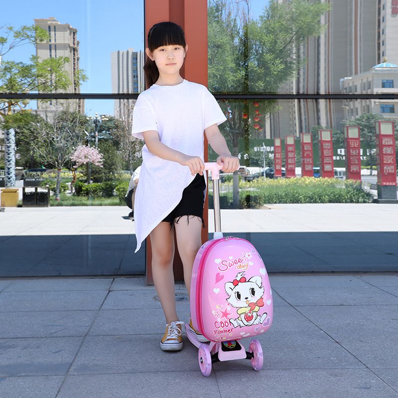 Source Factory Children's Scooter Trolley Case 16inch Cartoon Skateboard Suitcase for Boys and Girls, Two-In-One Foldable Source Factory Children's Scooter Trolley Case 16inch Cartoon Skateboard Suitcase for Boys and Girls, Two-In-One Foldable