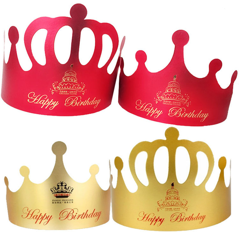 Factory Children Adults Birthday Hats Kinka Paper Birthday Cake Hat Birthday Party Hat Crown 100
