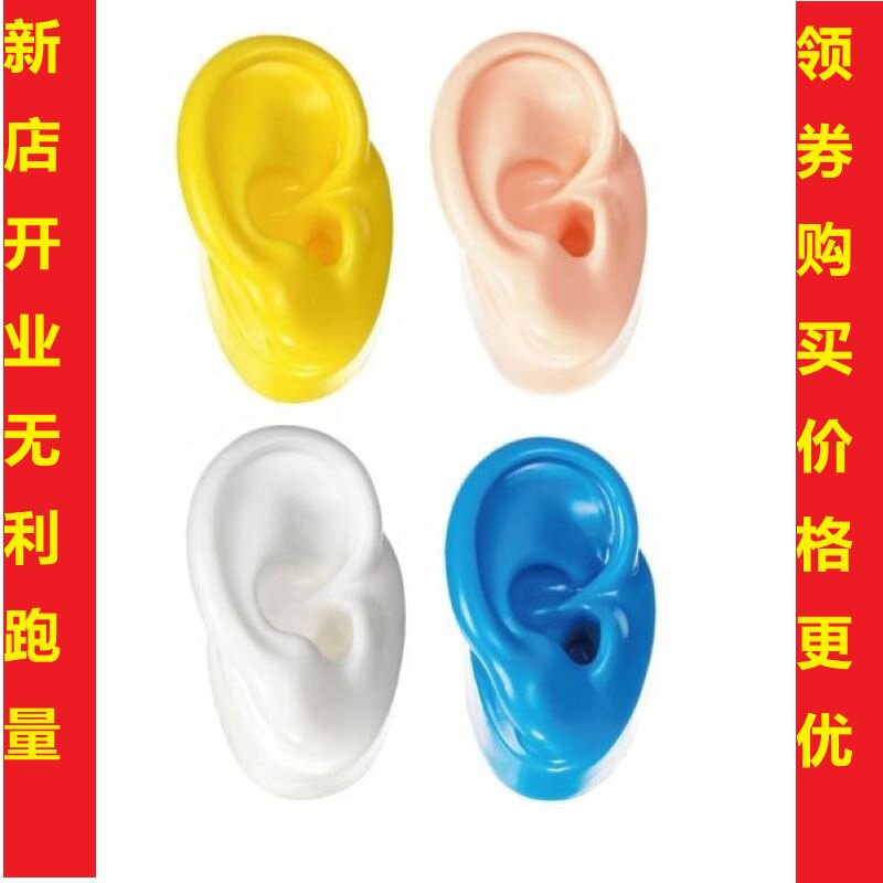 软硅胶仿真人耳朵模型采耳助眠耳钉耳机医学教学展示道具