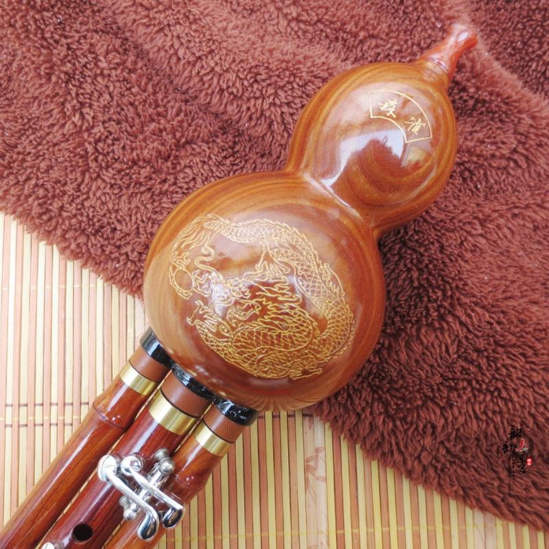 Tianjin Senque full mahogany plus key four keys five keys 9 holes gourd silk drop B C key professional playing type