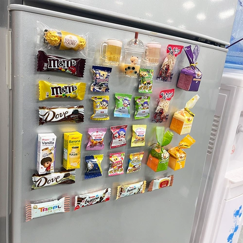 Милый акриловый компактный магнитный магнит на холодильник, с медвежатами