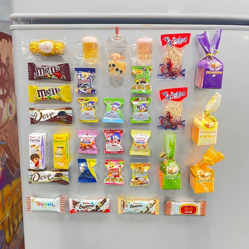 Милый акриловый компактный магнитный магнит на холодильник, с медвежатами