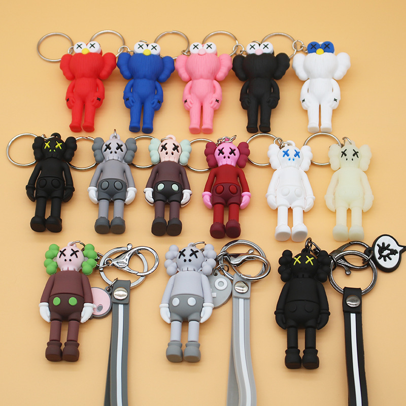 Kaws Sesame Street Keychain Taipei 3D Violent Bear Doll Pendant Personalized Simple Bag Charm