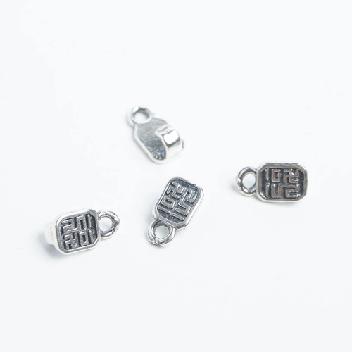 Квадратный аксессуар, подвеска, браслет из бисера ручной работы, серебро 925 пробы