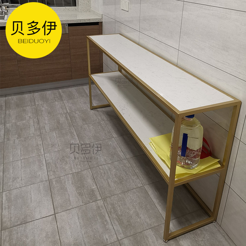 Nordic Marble Kitchenette Rack Leaning Against Wall Xuan Guan Table Containing Dining Cabinet Cut Vegetable Table Storage Strip Narrow Table