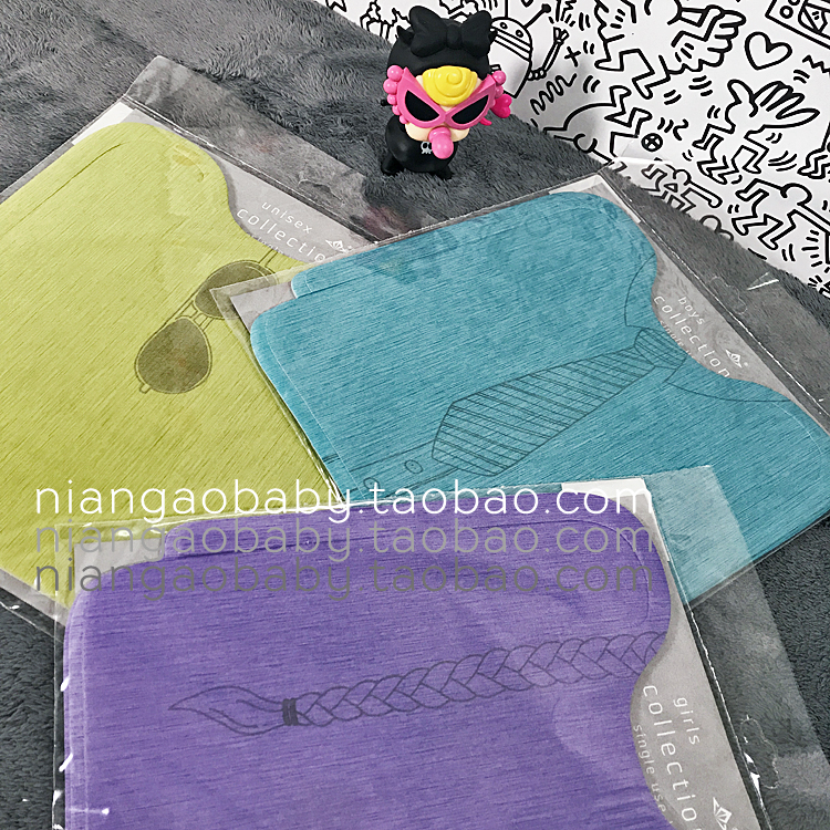 Switzerland the napkins baby bib fashion match children's disposable waterproof bib 12 pieces