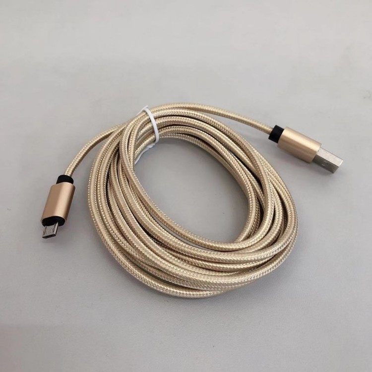 Foreign trade tail single high quality micro usb Android line over 3A current aluminum alloy Baotou pure copper wire core high speed