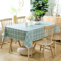 pvc tablecloth waterproof anti-scalding oil-proof disposable hipster table cloth rectangular tablecloth mat floating window Plaid European style