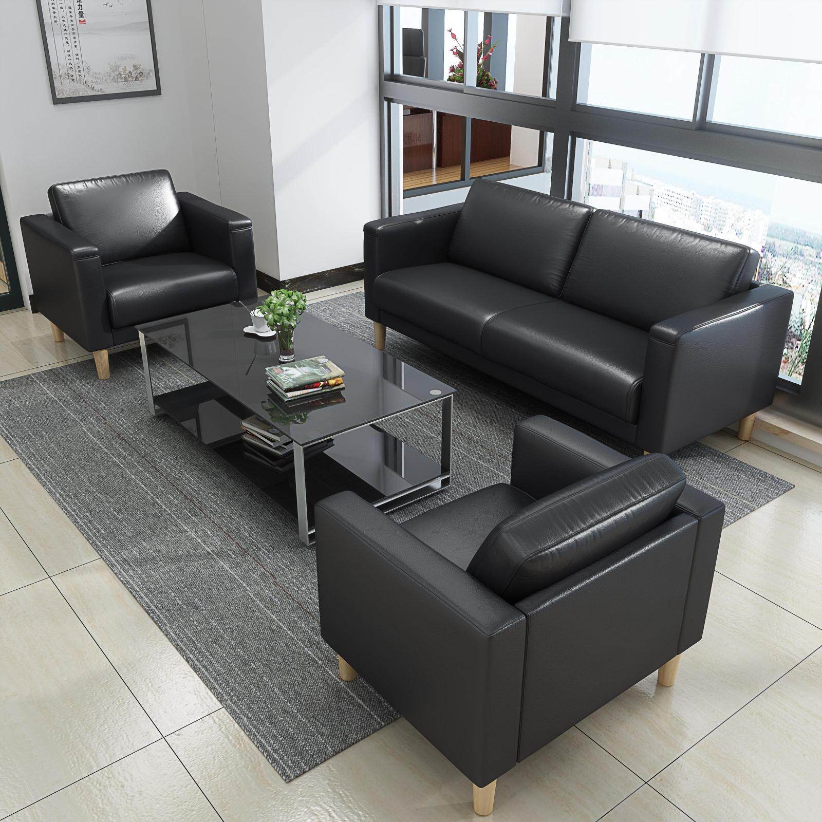 Nordic office fabric sofa coffee table combination manager room reception office leisure sofa modern minimalist