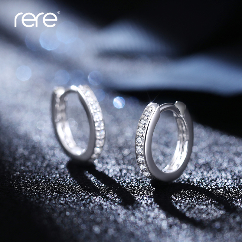 Sterling silver ring earrings women's 202021 new fashion high-grade sense earrings simple small cold wind net red ear buckle