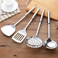 Xẻng xào thìa thép không gỉ muỗng colander xẻng đặt dụng cụ nhà bếp nhà bếp bằng thép không gỉ thìa nhỏ - Phòng bếp chảo inox