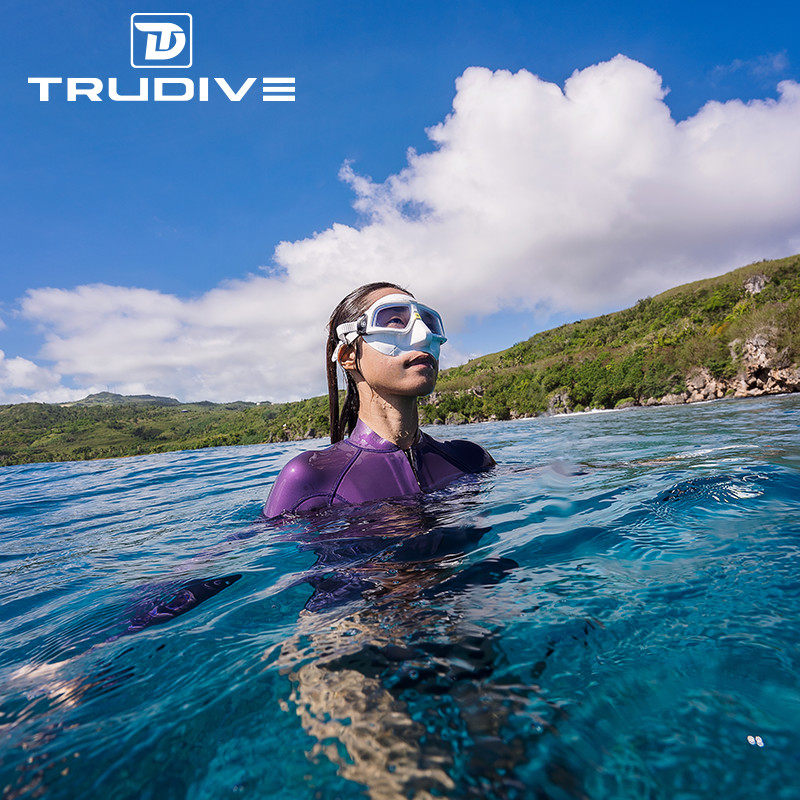 Trudive Rui diving summer sea monster one-piece zipper free diving wetsuit bikini women's long-sleeved professional diving suit