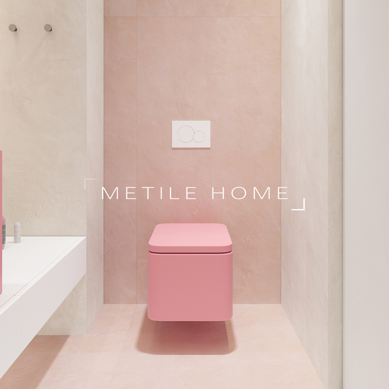 Mei Ci Jia Pink Micro-Cement Tiles 600X1200 Living Room and Dining Room Floor Tiles Cream Style Bathroom Kitchen Wall Tiles