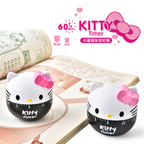 Cute ktcat kitchen timer mechanical reminder hello kitty student time management timing alarm clock