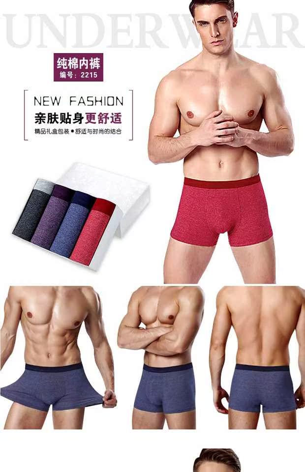 Quà tặng quần lót đáy quần năm nay mát mẻ cảm giác sáng tạo thắt lưng cotton nam trung niên cảm giác xanh nam thanh niên quần cotton set 3 quan sip nam