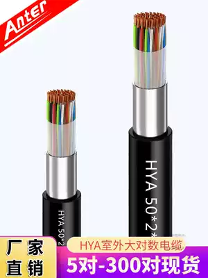 Large logarithmic cable 50 pairs communication telephone line 30 outdoor inside 20 pure copper 100 twisted pair HYA25 shielding