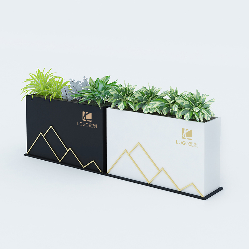 Outdoor iron flower box combined partition outdoor flower pot flower box planted outdoor fence floral pool